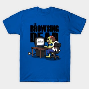 Funny Zombie Browsing The Internet Gift For Zombie Lovers T-Shirt